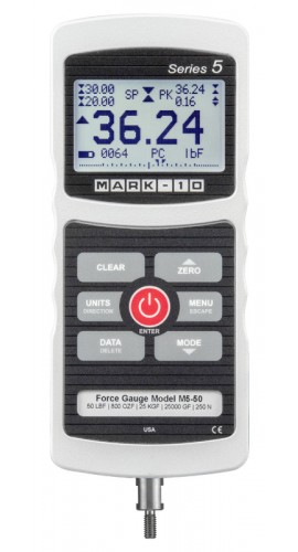Mark-10 M5-200 Series 5 Advanced Digital Force Gauge, 200 x 0.05 lbF-