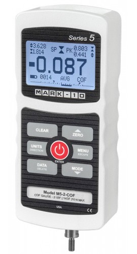 Mark-10 M5-2-COF Coefficient of Friction Gauge, 2 x 0.0005 lbF-