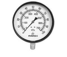 Marsh G22745 Low Pressure Diaphragm Gauge, 20 oz/in&amp;sup2;, 35&quot; H&amp;#8322;O-