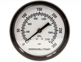 Marsh GG25400U8-CL General Service Gauge, 2.5&amp;quot; Dial, 0 to 400 psi, 1/8&amp;quot; NPT U-Clamp-