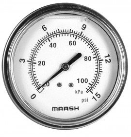 Marsh H20552P Precision Service Gauge, 3.9&amp;quot; dial, 0 to 160 psi-