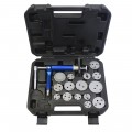 Mastercool 43050 Air Powered Brake Caliper Wind Back Tool Kit with 15 piece press adapter set-