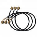 Mastercool 44318 Set of 3 Capillary Hoses with 3 x 18&amp;quot; hoses, straight x 45&amp;deg; fittings-
