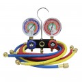 Mastercool 57161 2-Way Aluminum Manifold Gauge Set with 60" R410A hoses, 1/4" SAE fittings, R410A, R22, R404A-