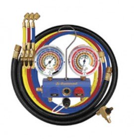 Mastercool 59836 2-Valve Aluminum Manifold with 36&amp;quot; Ball-Valve Hoses-