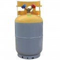 MasterCool 62010-60PK Refrigerant Recovery Cylinder, 30 lbs,  1/4&quot; FL-M, yellow/gray, 60-pack-