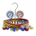 Mastercool 66672-AYF Dual Brass Manifold Gauge Set with 72" standard hoses, R134a/R1234yf-