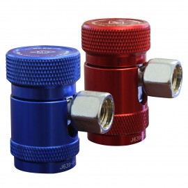 Mastercool 83834 Manual Quick Coupler with extended disconnect protection sleeve, high side, R1234yf, 12 mm-F x 17 mm-