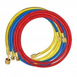 Mastercool 84602 60&amp;quot; Charging Hose with shut-off valve for R134a, yellow, 1/2 ACME-F x 1/2&amp;quot; ACME-F-