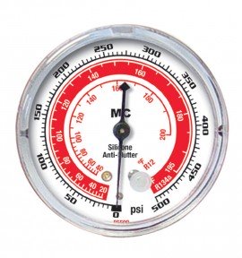 Mastercool 85500-RG 2-1/2&amp;quot; Gauge with protector guard, high side, R134a (no temp scale)-