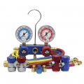 Mastercool 89661-AYF Dual Aluminum Manifold Gauge Set with 60" hoses, 2-1/2" gauges, R1234yf and R134a-