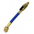 Mastercool 90263 Straight and Manual Shut-Off Valve, blue, 1/4 x 1/4&quot;-