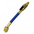Mastercool 90263 Straight and Manual Shut-Off Valve, blue, 1/4 x 1/4&quot;-