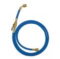 Mastercool 90263-72 Standard Hose with manual shut-off valve, 72", 1/4 x 1/4″, blue-