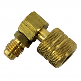 Mastercool 90333-R Shut-off Valve Adapter, 90°, 1/4" MFL x 1/4" FFL-