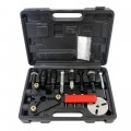 Mastercool 91000-B Deluxe Clutch Hub Puller and Installer Kit with a universal clutch holding tool and a custom molded case-