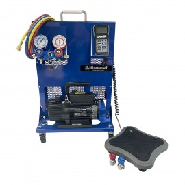 Mastercool 91580-B Portable Charging Station with 3 CFM single-stage vacuum pump-