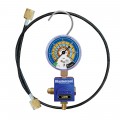 Mastercool 92524-53-1/4TP Single Valve Manifold with 24&amp;quot; service thermoplastic hose, 1/4&amp;quot;, R600a, R290, and R134a-