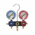 Mastercool 93103-MR 2-Way Aluminum Manifold Gauge Set, metric, less hoses, R134a, R22, R12, and R404A-