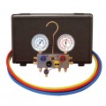 Mastercool 95361-A 4-Way Aluminum Manifold Gauge Set with shut-off valve, R12, R22, and R502-