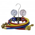 Mastercool 95772-G 2-Way Aluminum Manifold Set with 3 x 72&amp;quot; standard hose, 2-1/2&amp;quot; gauges and gauge guards-