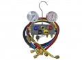 Mastercool 96472 4-Way 3/8" B/V Manifold Gauge Set w/3-1/4" Hoses w/Manual B/V 4-72" Hoses/Gauge Size 2 1/2"-