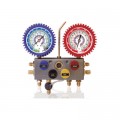 Mastercool 96536 4-Valve Aluminum Manifold with 36&amp;quot; ball-valve hoses-