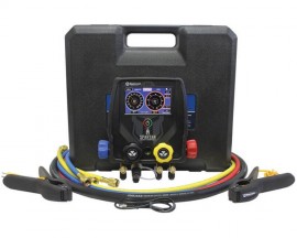 Mastercool Spartan 99946-BT-2 Digital Manifold Gauge 4 Way with Bluetooth two clamps and 60&amp;quot; hoses-