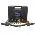Mastercool 99946-BT-2BVE 4-Way Spartan Smart Digital Manifold with 4 x 60&amp;quot; high-pressure hoses, 2 clamps, and 2 straight adapters-