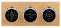 Maximum Blackwatch Three-Instrument Weather Station with oak panel, chrome case, black dial-