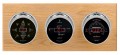 Maximum Blackwatch Three-Instrument Weather Station with oak panel, chrome case, silver dial-