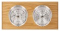 Maximum Catalina 2S Two-Instrument Weather Station with oak panel, satin case, silver dial-