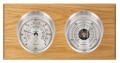 Maximum Hatteras Two-Instrument Weather Station with oak panel, satin case, silver dial-