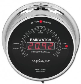Maximum Rainwatch KIT-RNBC Rainfall Monitoring, Chrome Case and Black Dial-