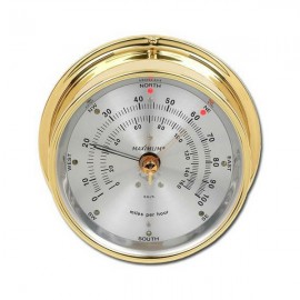 Maximum Maestro MAA Analog Wind Speed and Direction Instrument, Brass Case and Silver Dial-