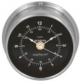 Maximum Meridian MEBN Quartz Clock, Nickel Case and Black Dial-