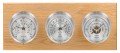 Maximum Montauk 2S Three-Instrument Weather Station with oak panel, satin case, silver dial-