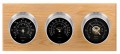Maximum Montauk Three-Instrument Weather Station with oak panel, satin case, black dial-