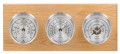 Maximum Montauk Three-Instrument Weather Station with oak panel, satin case, silver dial-