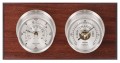 Maximum Portland 2S Two-Instrument Weather Station with mahogany panel, satin case, silver dial-