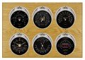 Maximum Weathermaster 2S Six-Instrument Weather Station with oak panel, chrome case, black dial-