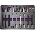 Mayhew Tools 16066F Triple Square Master Socket Bit Set, 18-piece, S2 Tool Steel-