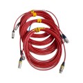 Megger 2008-300-30X 3Ø Universal H Test Lead Extension Set, red jacket with clamps, 10 A, 30', 4-pack-