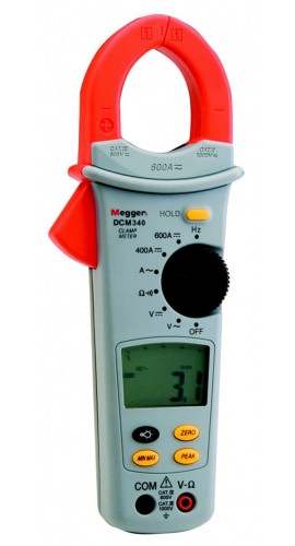Megger DCM340 AC/DC Clamp Meter, 600 A, ±1.9%-