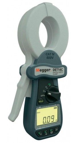 Megger DET14C Clamp-On Ground Tester, 0.05 to 1500 &amp;ohm;-