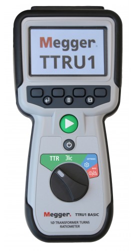 Megger TTRU1-BASIC Handheld Transformer Turns Ratiometer, 37.5 V AC-