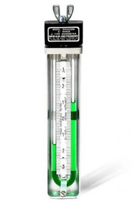 Meriam 10AA25WM-20-CI U-Type Manometer, 20&quot;, Cast Iron-