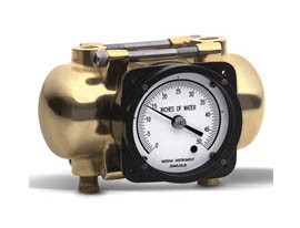 Meriam 1126-6 Differential Pressure Gauge, Stainless Steel, 200" wc-