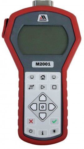 Meriam M2001 Rotary Gas Meter Tester with stainless steel three-valve manifold, -5 to 5 psid, wet-wet-