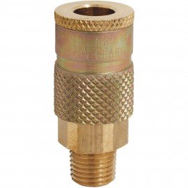 Milton S-786 T-Style Coupler, ¼" MNPT, brass body-